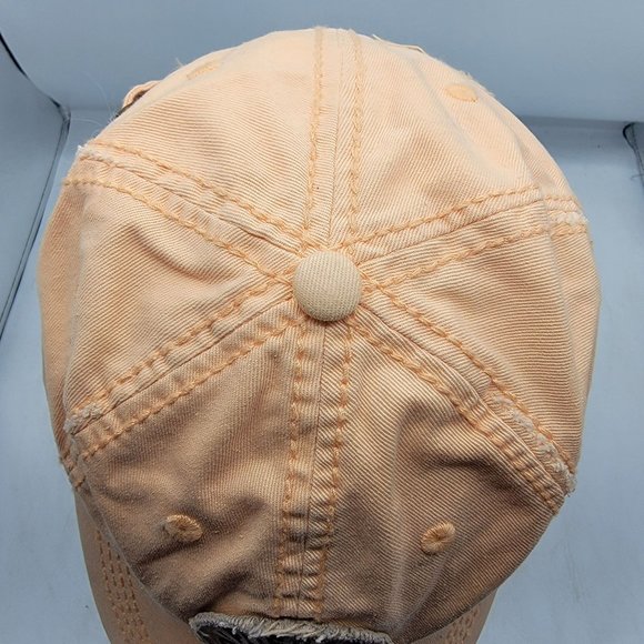 Life Is Good Take Your Sweet Time Adults Peach Orange Hat Cap Adjustable Comfort - Picture 6 of 9